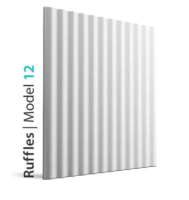 3D Wall Panel - RUFFLES - DecorMania.eu