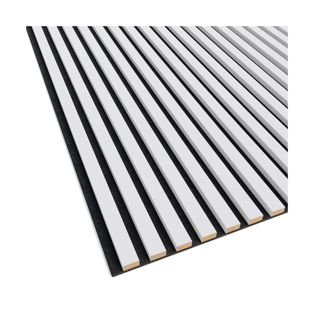 Acoustic Slats Panel - White Matt - DecorMania.eu