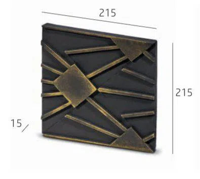 Concrete 3D Tile ANDROMEDA Black Gold - Box of 12 - DecorMania.eu