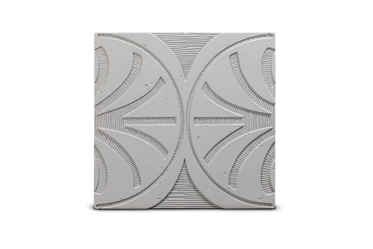 Concrete 3D Tile CARINA Light Grey - Box of 6 - DecorMania.eu