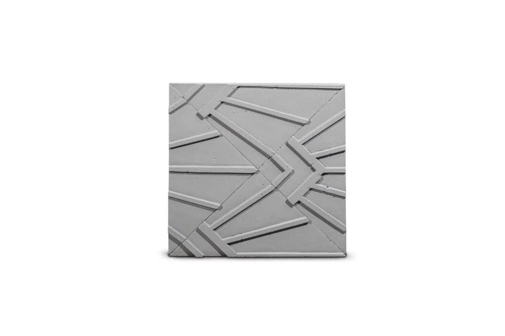 Concrete 3D Tile FORNAX Grey - Box of 12 - DecorMania.eu