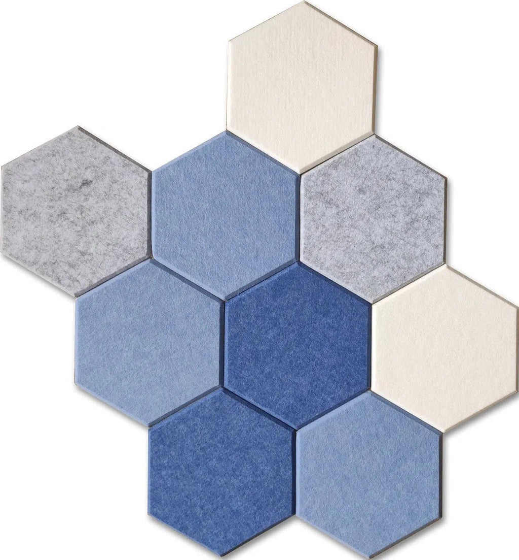 HEXA Felt 3D - DARK BLUE 3pcs. - DecorMania.eu