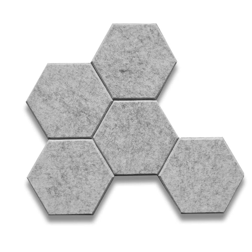 HEXA Felt 3D Panel - GREY 3pcs. - DecorMania.eu