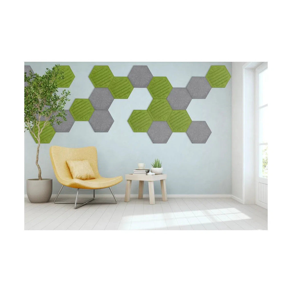 HEXA RIFT Felt Panel - GREY - DecorMania.eu