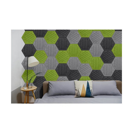 HEXA RIFT Felt Panel - OLIVE - DecorMania.eu