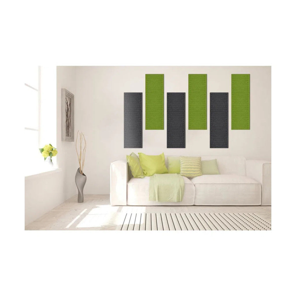 SQUARE RIFT Felt Panel - OLIVE - DecorMania.eu