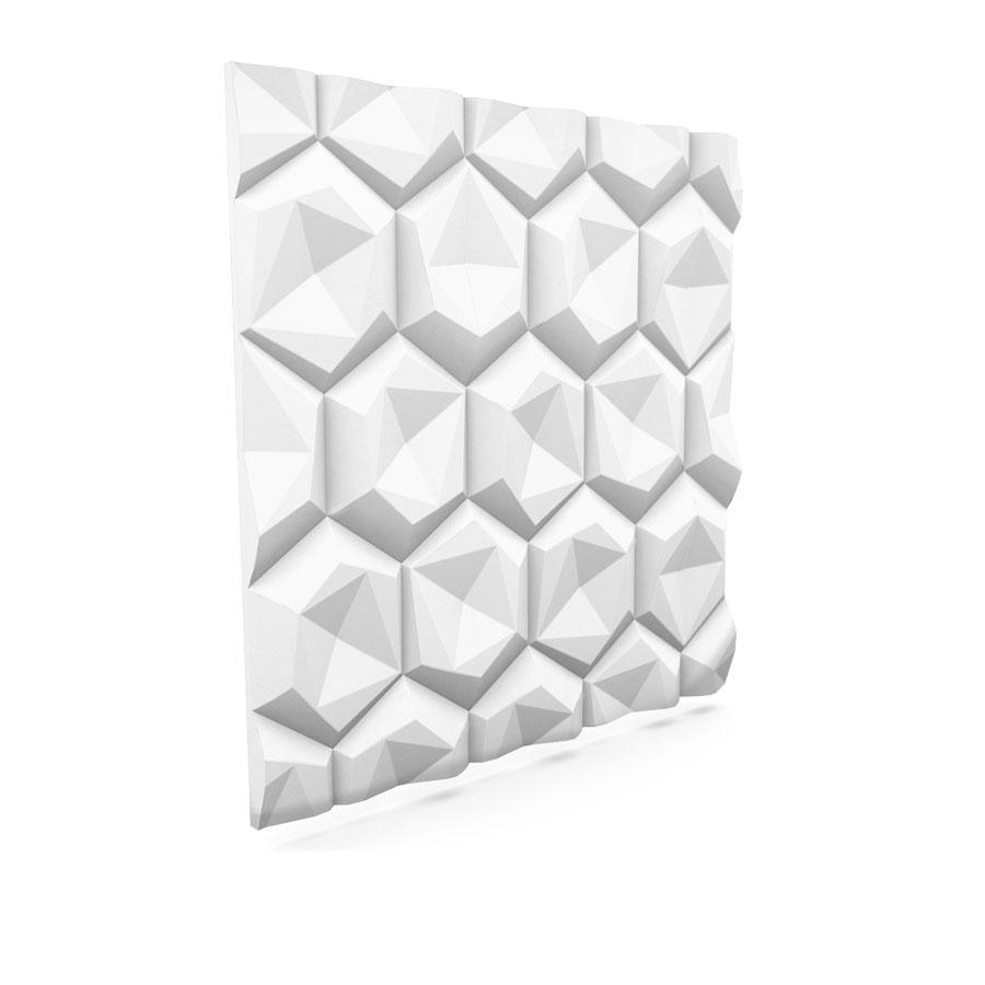 Pannelli murali 3D decorazioni rivestimenti murali pannelli per soffitti  MATERIALE POLISTIROLO TIPO STYROPOR spessore 3mm 8 pezzi - 2m² Zircone  bianco